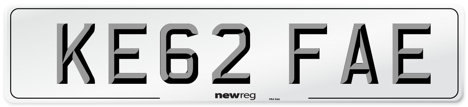 KE62 FAE Number Plate from New Reg